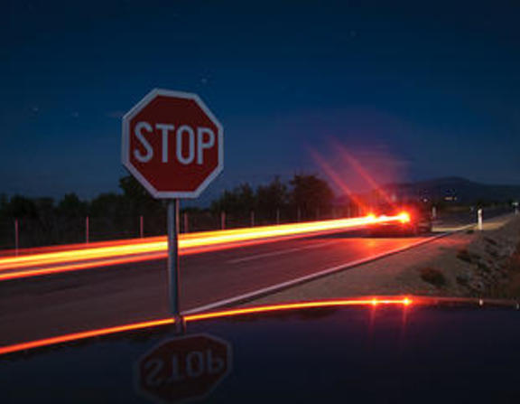 Large stop sign