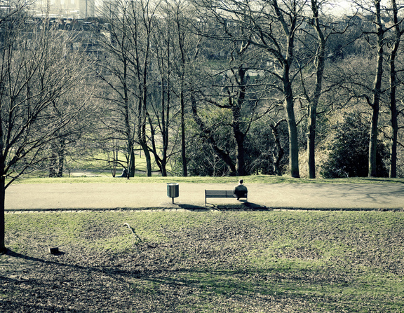 Large solitary man