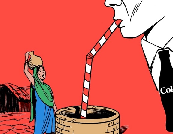 Large coca cola crisis in india by latuff2