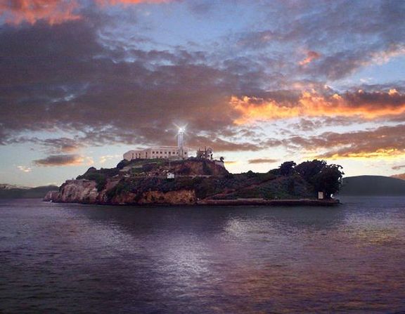 Large alcatraz island at sunset2